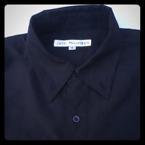 Men’s Jack Mulqueen Black Long Sleeve Shirt- Small